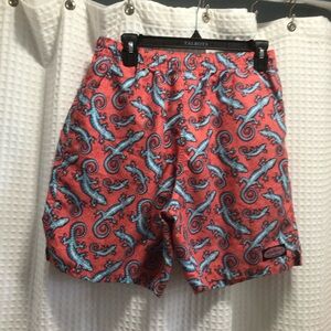 Men’s small vineyard vines swimming trunks lizard print